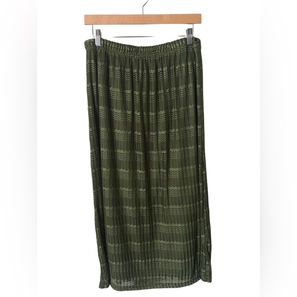 Rachel Rose Olive Green Women's Midi Skirt Size L